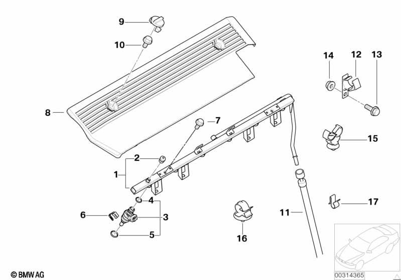 Genuine Petrol Fuel Injection Valve Injector 13 53 7 546 245 view 2