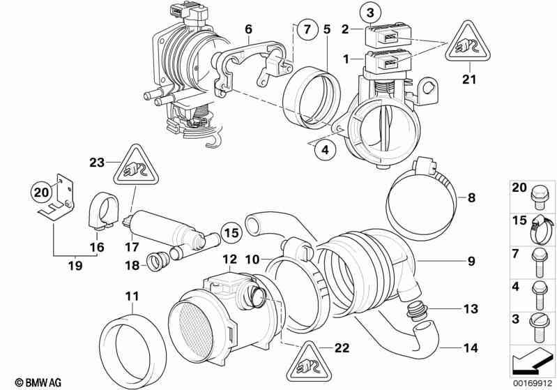 Genuine Mass Air Flow Sensor Rubber Boot/Tube 13 54 1 740 931 view 2
