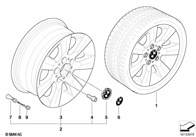 Genuine Alloy Wheel x1 16" Star-Spoke 169 Rim 36 11 6 766 734 view 2