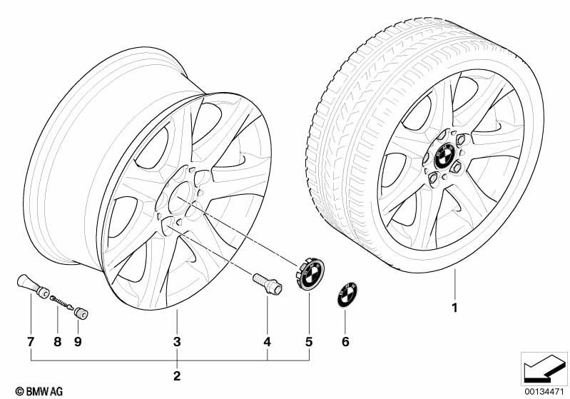 Genuine Alloy Wheel x1 17" Star-Spoke 170 Rim 36 11 6 766 740 view 2