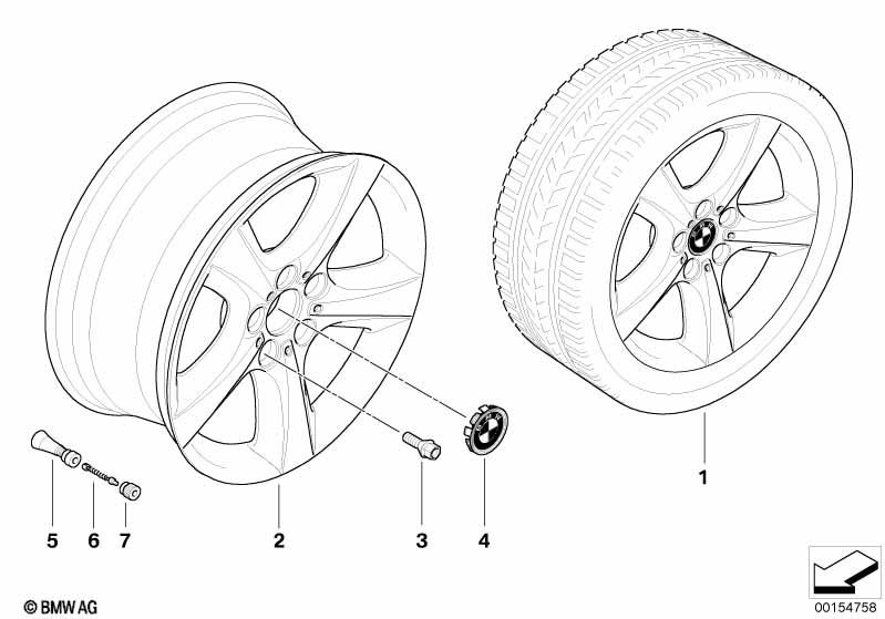 Genuine Alloy Wheel x1 18" Star-Spoke 210 Rim 36 11 6 772 243 view 2