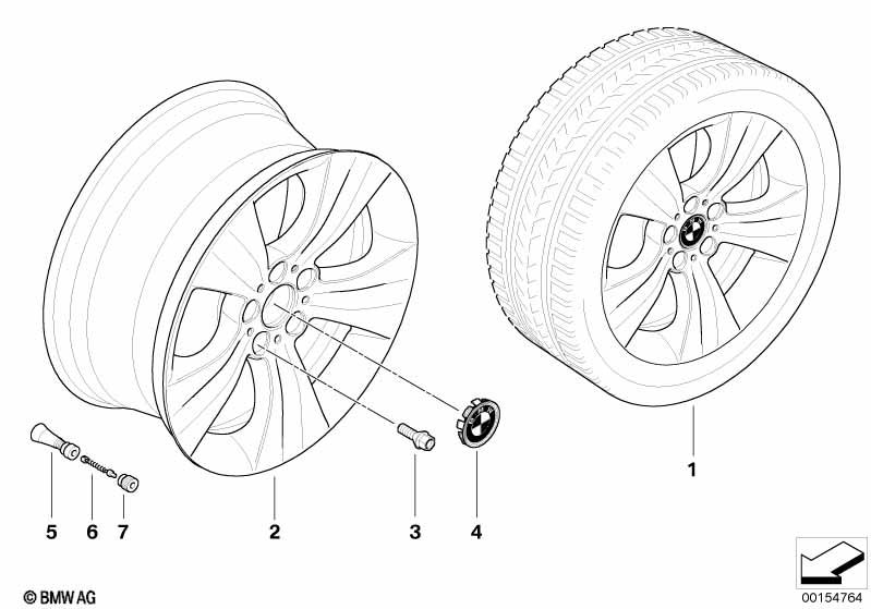 Genuine Alloy Wheel x1 19" Star-Spoke 213 Front Rim 36 11 6 772 247 view 2