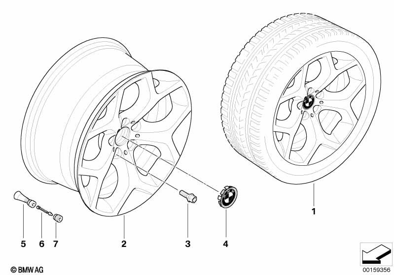 Genuine Alloy Wheel x1 20" Y-Spoke 214 Front Rim 36 11 6 772 249 view 2