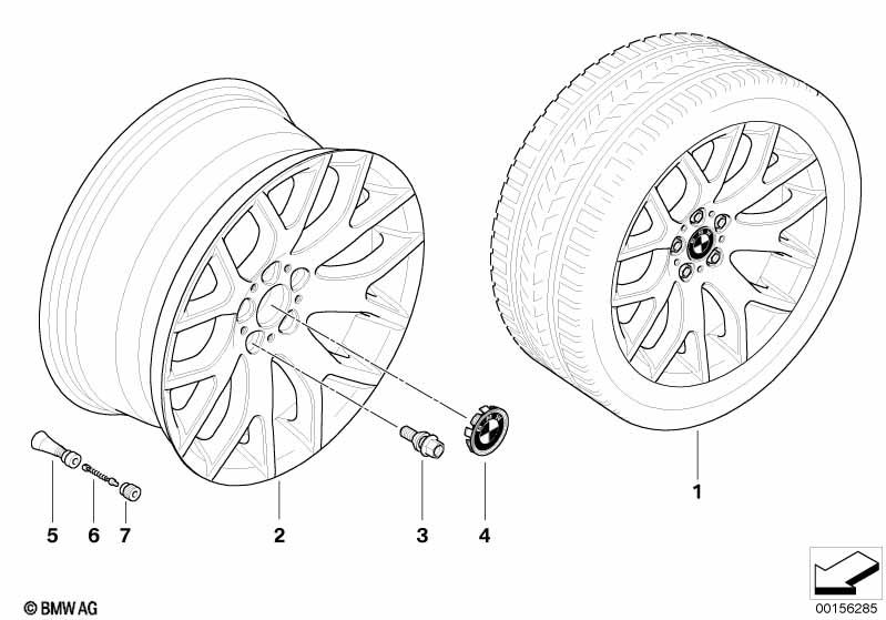 Genuine Alloy Wheel x1 20" Cross-Spoke 177 Front Rim 36 11 6 774 398 view 2