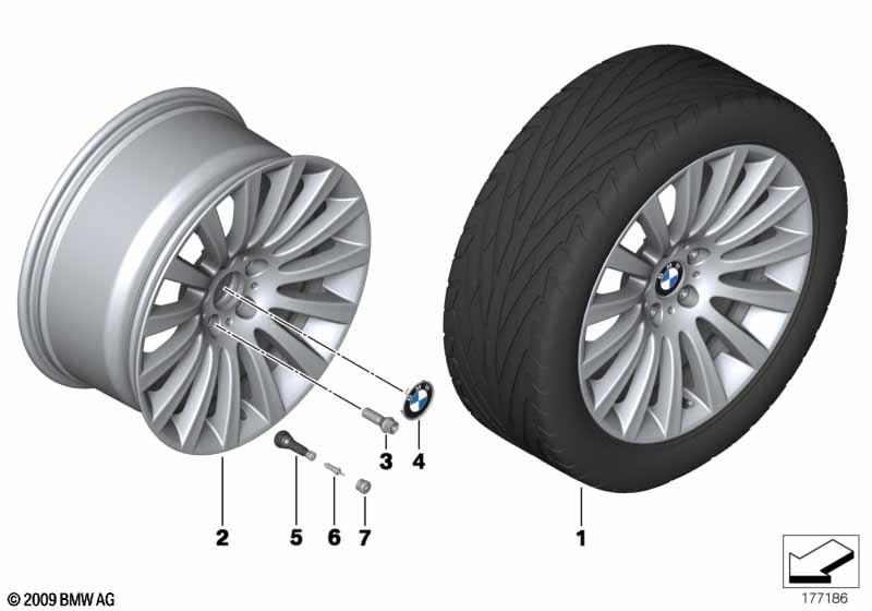 Genuine Alloy Wheel x1 19" Multi-Spoke 235 Rear Rim 36 11 6 775 405 view 2