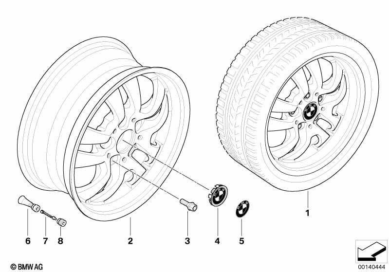 Genuine Alloy Wheel x1 16" Double-Spoke 154 Rim 36 11 6 775 593 view 2