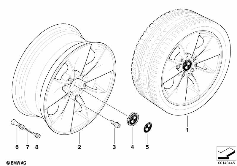 Genuine Alloy Wheel x1 16" Star-Spoke 155 Rim 36 11 6 775 594 view 2