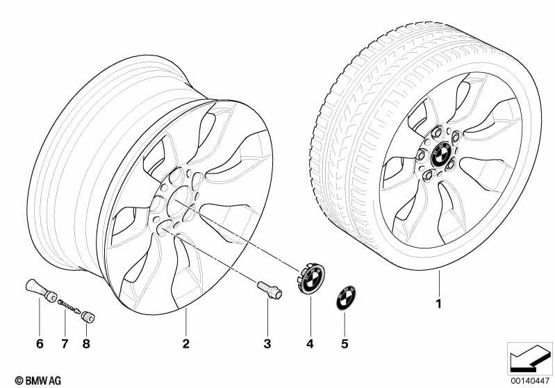 Genuine Alloy Wheel x1 17" Star-Spoke 158 Rim 36 11 6 775 596 view 2