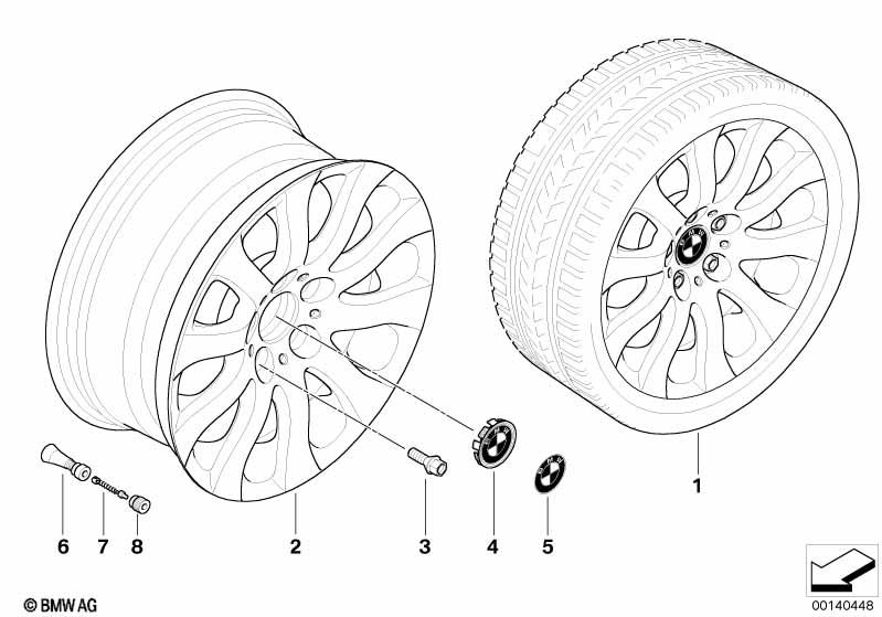 Genuine Alloy Wheel x1 17" Star-Spoke 159 Rim 36 11 6 775 597 view 2
