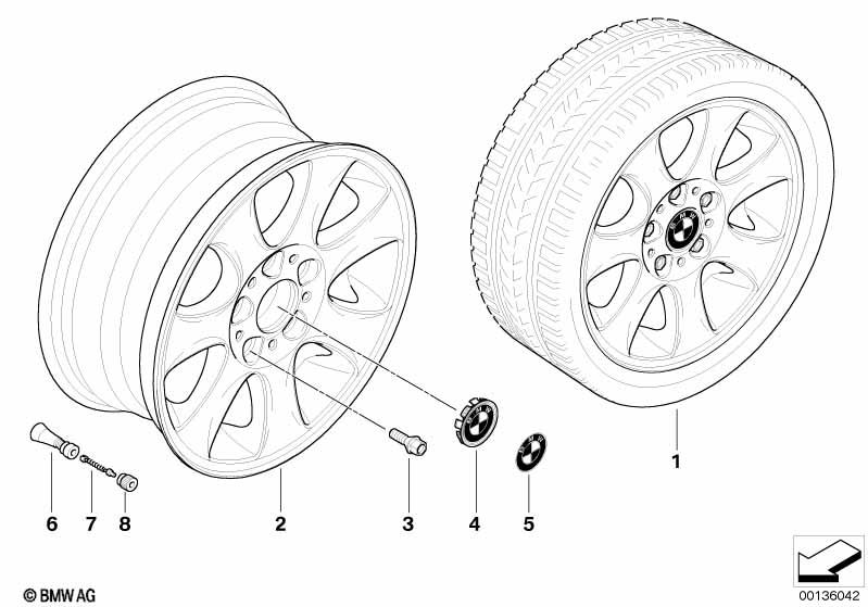 Genuine Alloy Wheel x1 16" Star-Spoke 151 Rim 36 11 6 775 620 view 2
