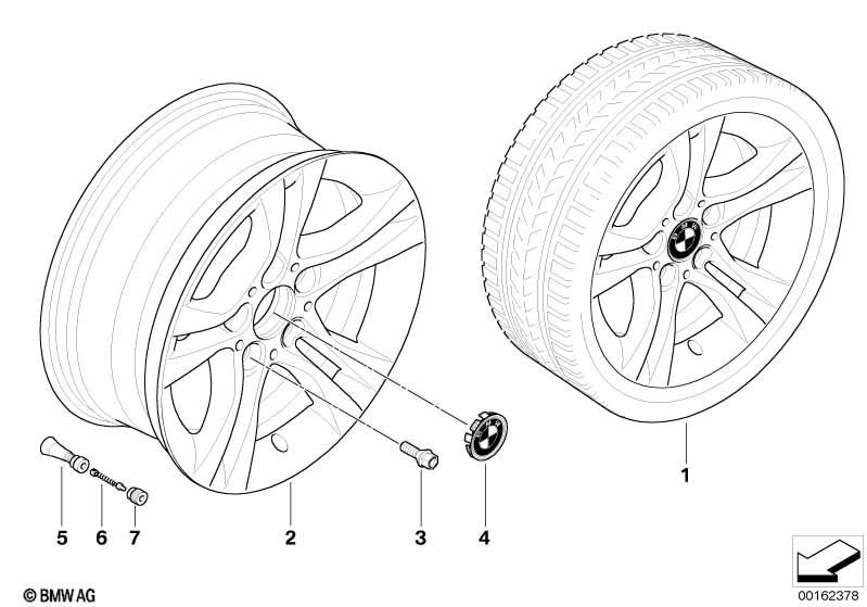 Genuine Alloy Wheel x1 16" Double-Spoke 268 Rim 36 11 6 780 907 view 2