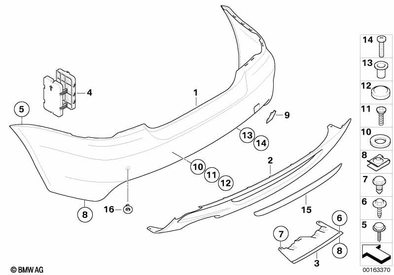 Genuine M Sport Rear Bumper Towing Eye Cover Flap Primed view 2