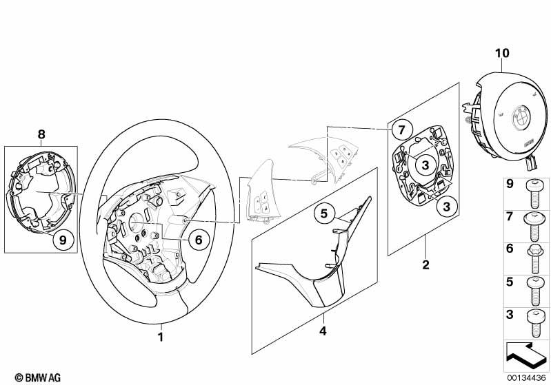 Genuine Steering Wheel Trim Titan 32 30 6 794 084 view 2