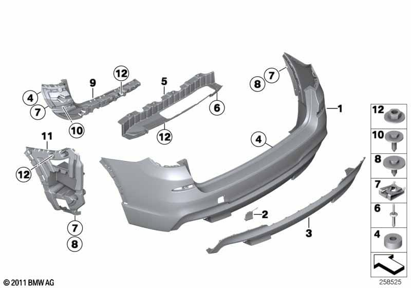 Genuine M Sport Tow Hook Set Of Trim Covers Caps 51 12 8 052 112 view 2