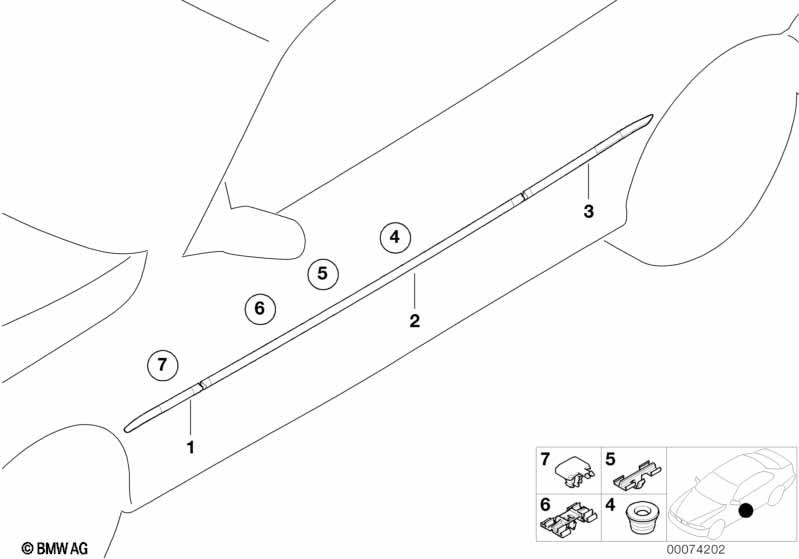 Genuine Rear Body Moulding Fender Primed Left N/S Passenger 51 13 7 001 045 view 2
