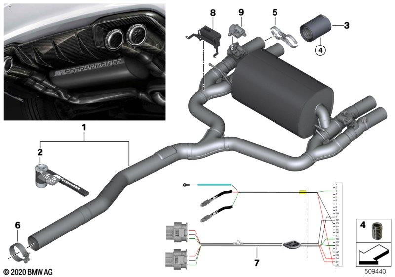 Genuine Exhaust Tailpipe Trim Tip End Titanium view 2
