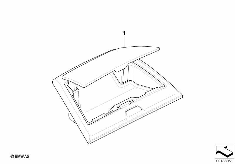 Genuine Dashboard Panel Storage Tray Grey 51 16 3 402 391 view 2