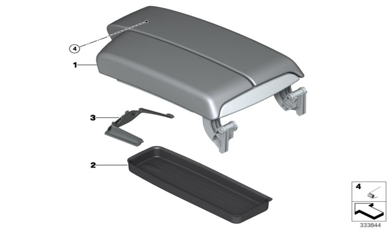 Genuine Centre Armrest Storage Insert Tray 51 16 7 118 064 view 2