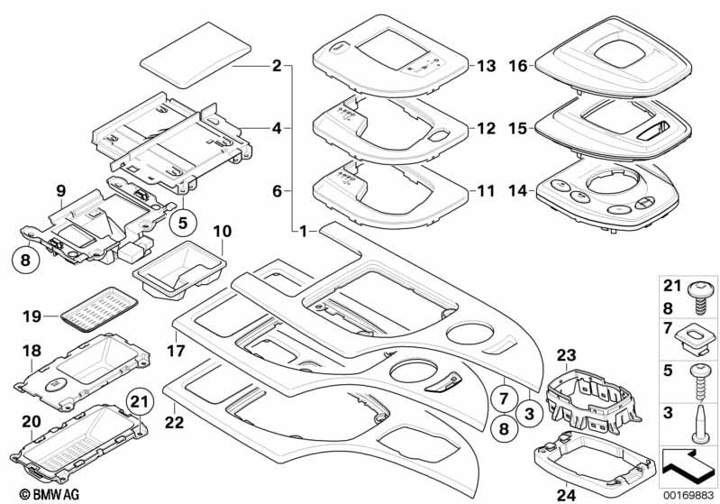Genuine Centre Console M Trim Strip for Ashtray 51 16 7 897 237 view 2