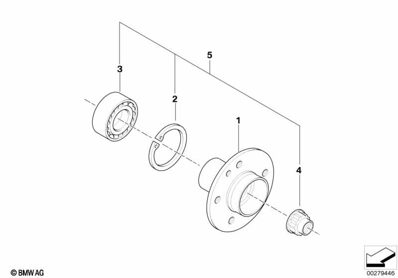 Genuine Wheel Bearing Service Kit Rear view 2