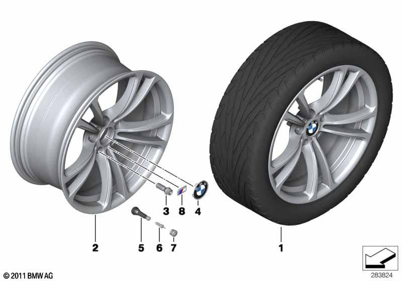 Genuine 20" Wheel M Double Spoke 409 Light Alloy Rim Disc 9Jx20 36 11 2 284 255 view 2