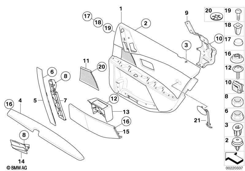 Genuine Interior Door Handle Cover Rear Left 51 42 7 899 401 view 2