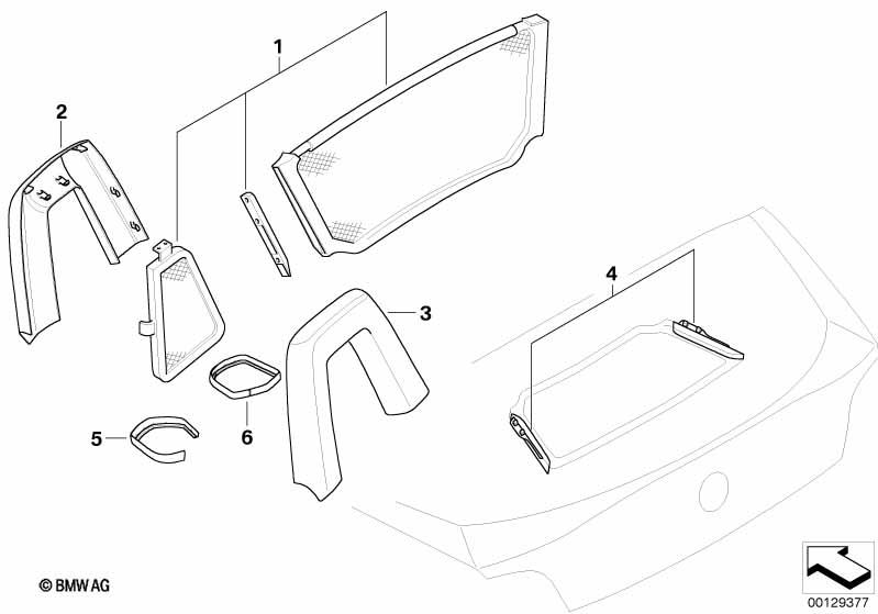 Genuine Headrest Roll Bar Cover Trim Front Left Silver 51 43 7 056 315 view 2
