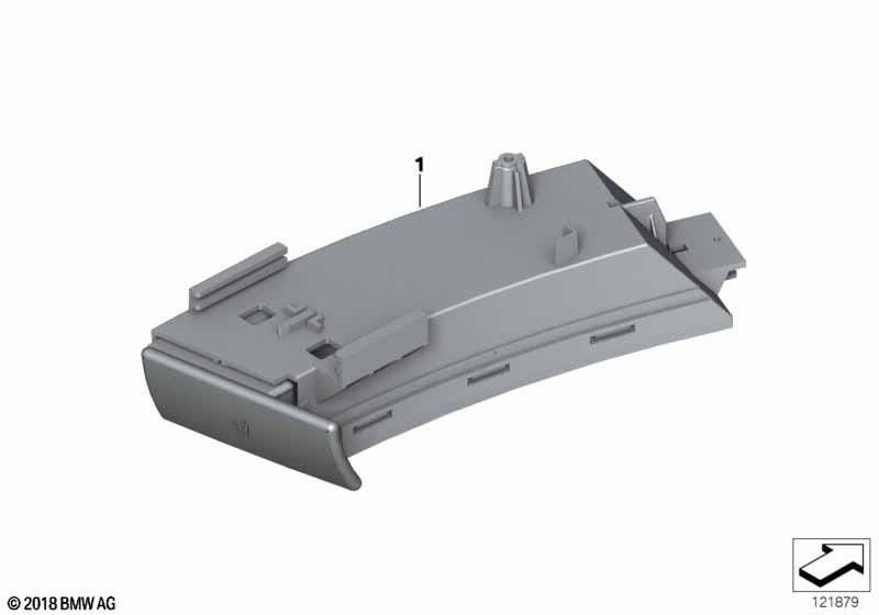 Genuine Front Right Drink Holder Black 51 45 7 070 324 view 2