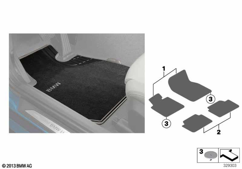 Genuine Basic Tailored Rear Car Floor Mats 51 47 2 348 203 view 2
