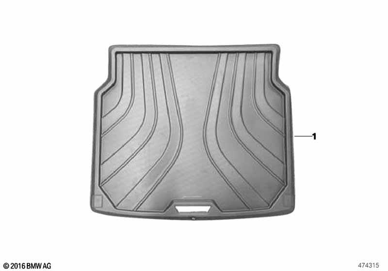Genuine Fitted Luggage Trunk Compartment Mat 51 47 2 414 589 view 2
