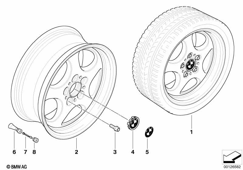 Genuine Alloy Wheel x1 17" Ellipsoid Styling 109 Rim 36 11 3 401 197 view 2