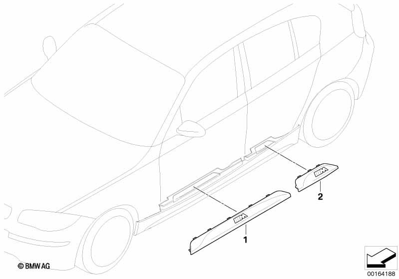 Genuine Door Sill Strip Front Left 51 47 7 906 817 view 2