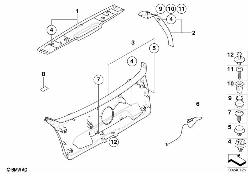 Genuine Plastic Rivet Trim Clip For Bonnet Insulation Pad 51 48 1 915 964 view 2