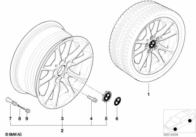 Genuine Alloy Wheel x1 16" Radial Spoke 50 Rim 36 11 6 756 230 view 2
