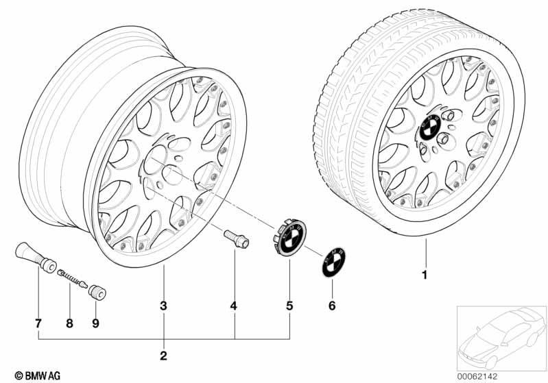 Genuine Alloy Wheel x1 17" Y-Spoke 80 Rim 36 11 6 756 231 view 2