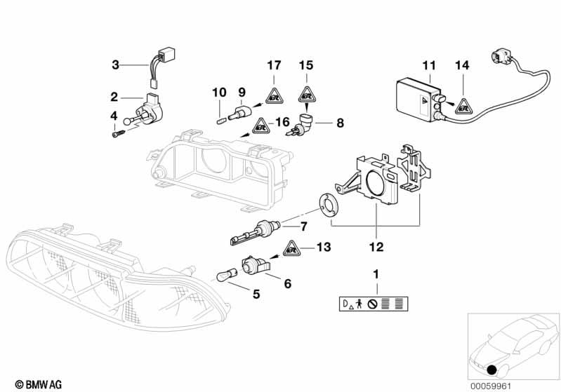 Genuine Xenon Heahlight/Headlamp Control Unit 63 12 8 387 114 view 2