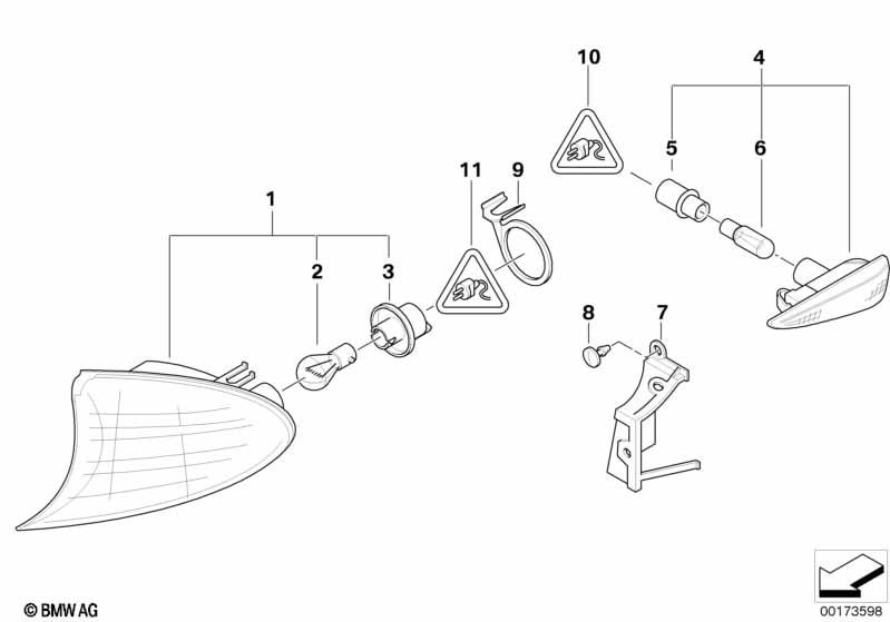 Genuine Turn Indicator Bulb Socket/Holder 63 13 8 382 104 view 2