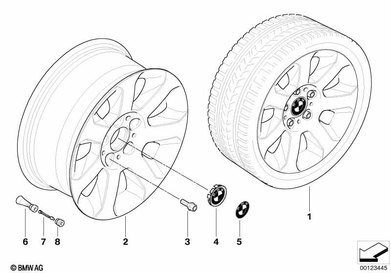 Genuine Alloy Wheel x1 16" Star-Spoke 115 Rim 36 11 6 758 774 view 2