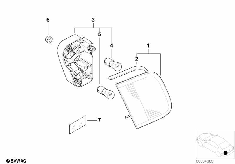 Genuine Headlight Headlamp Bulb Socket/Holder Right 63 21 8 374 808 view 2