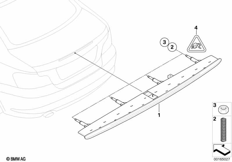 Genuine Exterior External Third Stoplamp 63 25 7 164 978 view 2