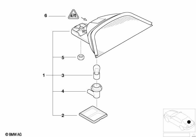 Genuine Thurd Stop Lamp Bulb Socket/Holder 63 25 8 375 599 view 2