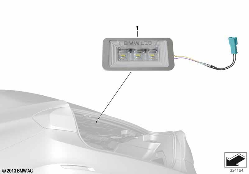 Genuine Boot Trunk Interior Replacement LED Lamp Light Bulb 63 31 2 348 803 view 2