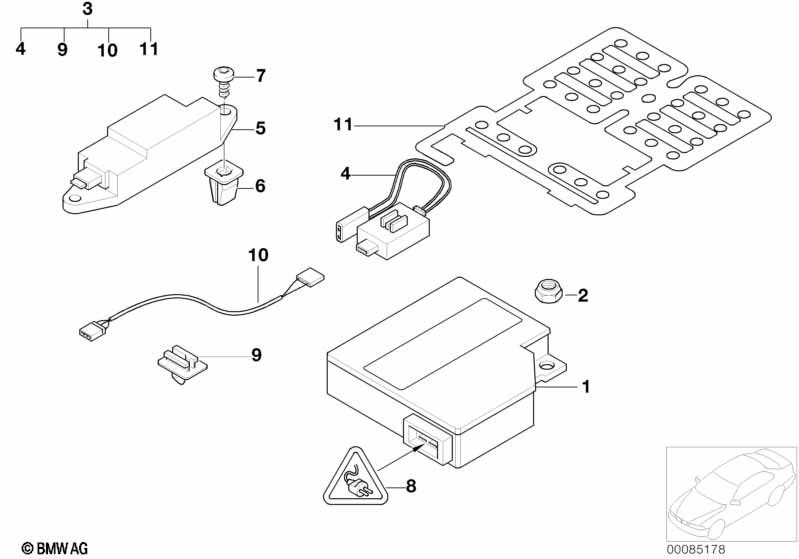 Genuine Passenger Seat Occupancy Airbag Sensor Mat 65 77 6 921 952 view 2