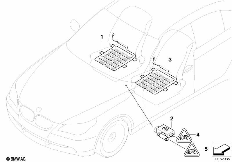 Genuine Passenger Seat Occupancy Airbag Sensor Mat 65 77 9 154 961 view 2
