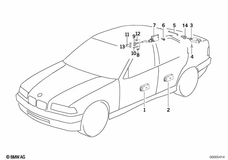 Genuine Front Door Lock Actuator 67 11 8 353 012 view 2