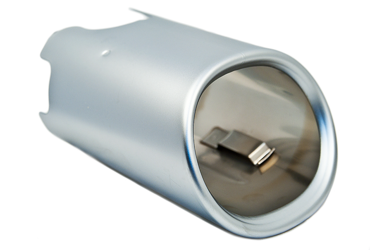 Genuine Exhaust Tailpipe Tip Trim Aluminium 18 30 7 576 822 view 2