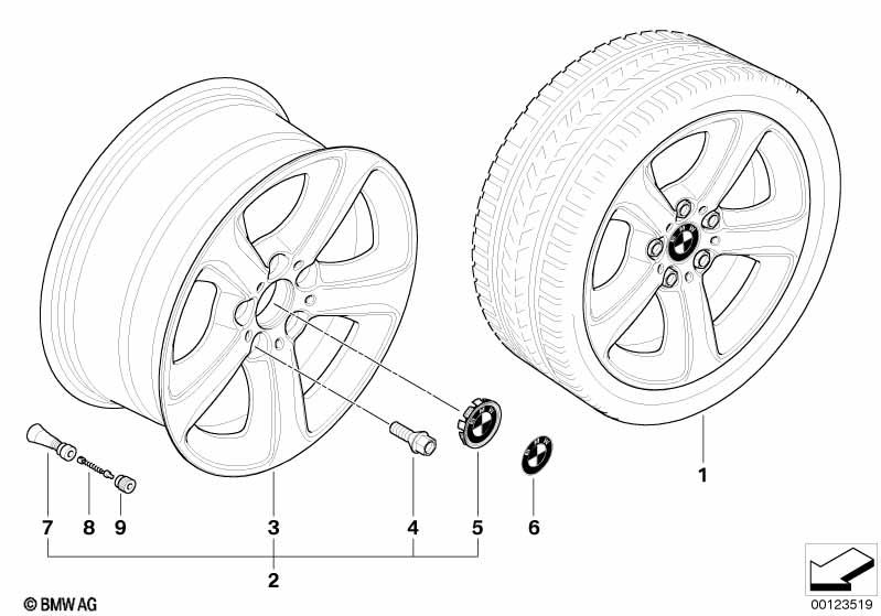 Genuine Alloy Wheel x1 17" Star-Spoke 137 Rim 36 11 6 762 300 view 2