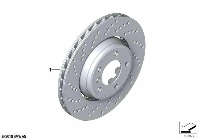 Genuine Front Brake Disc Left 34 11 2 282 871 view 2