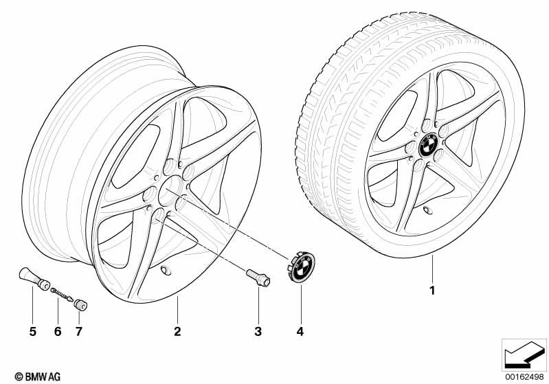 Genuine Alloy Wheel x1 18" Star-Spoke 264 Front Rim 36 11 6 779 800 view 2