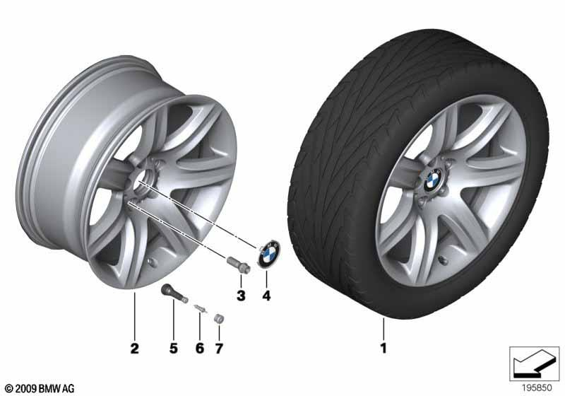 Genuine Alloy Wheel x1 19" Star-Spoke 272 Rear Rim 36 11 6 781 276 view 2